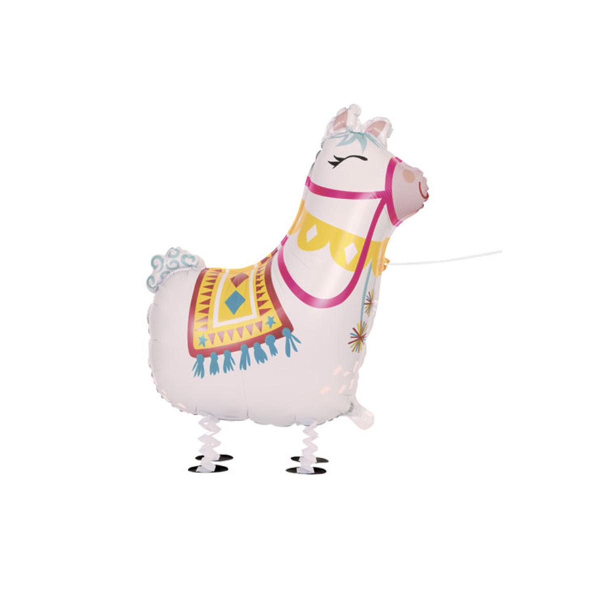 Llama Walking Pet Foil Balloon - Inflated