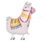 Llama Walking Pet Foil Balloon - Inflated