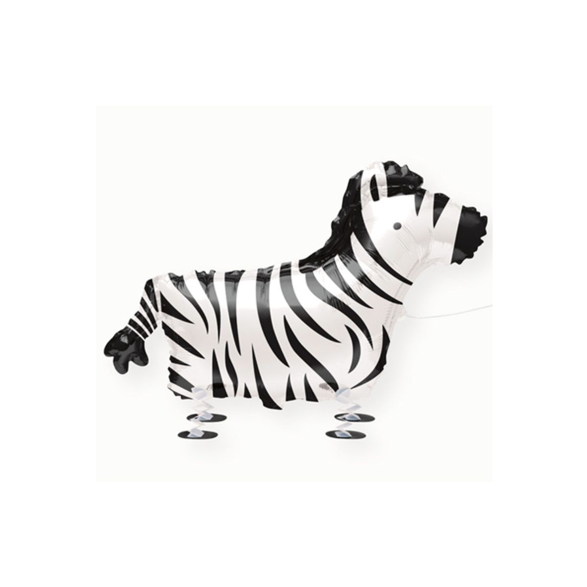 Zebra Walking Pet Foil Balloon - Inflated Zebra Walking Pet Foil Balloon - Inflated