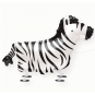 Zebra Walking Pet Foil Balloon - Inflated Zebra Walking Pet Foil Balloon - Inflated