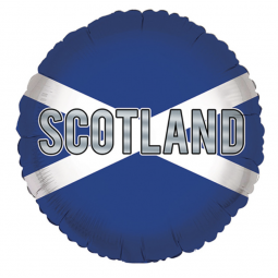 Scotland Flag Round Foil Balloon - Inflated