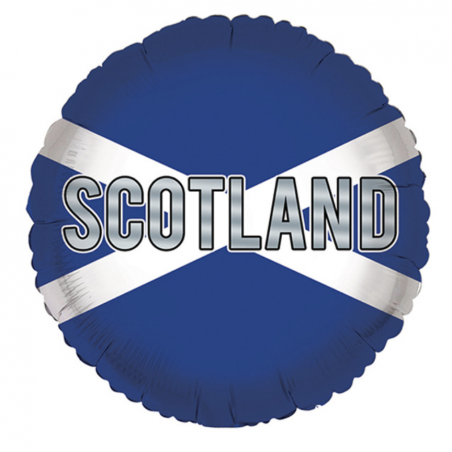 Scotland Flag Round Foil Balloon - Inflated