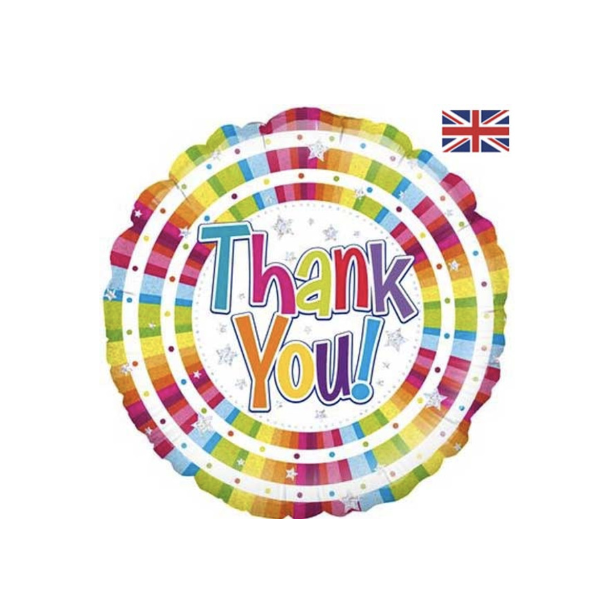 Thank You Round Foil Balloon - Inflated Thank You Round Foil Balloon - Inflated