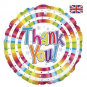 Thank You Round Foil Balloon - Inflated Thank You Round Foil Balloon - Inflated
