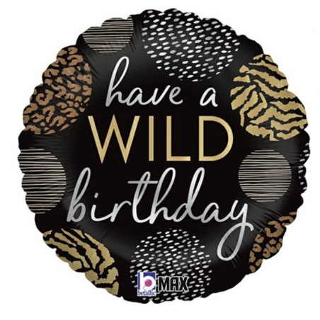 Wild Birthday Foil Balloon - Inflated