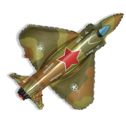 Military Plane Supershape Foil Balloon - Inflated