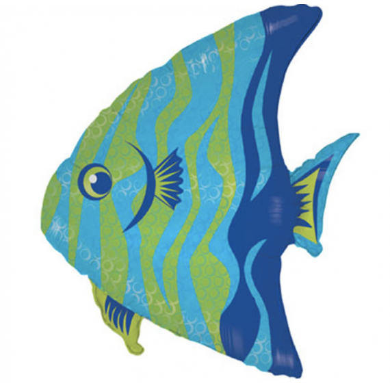Angel Fish SuperShape Foil Balloon - Inflated Angel Fish SuperShape Foil Balloon - Inflated