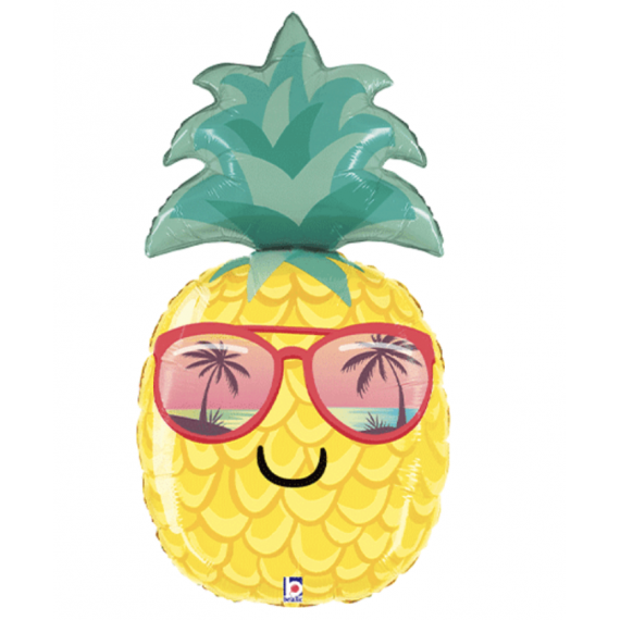 Pineapple SuperShape Foil Balloon - Inflated Pineapple SuperShape Foil Balloon - Inflated