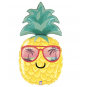 Pineapple SuperShape Foil Balloon - Inflated Pineapple SuperShape Foil Balloon - Inflated