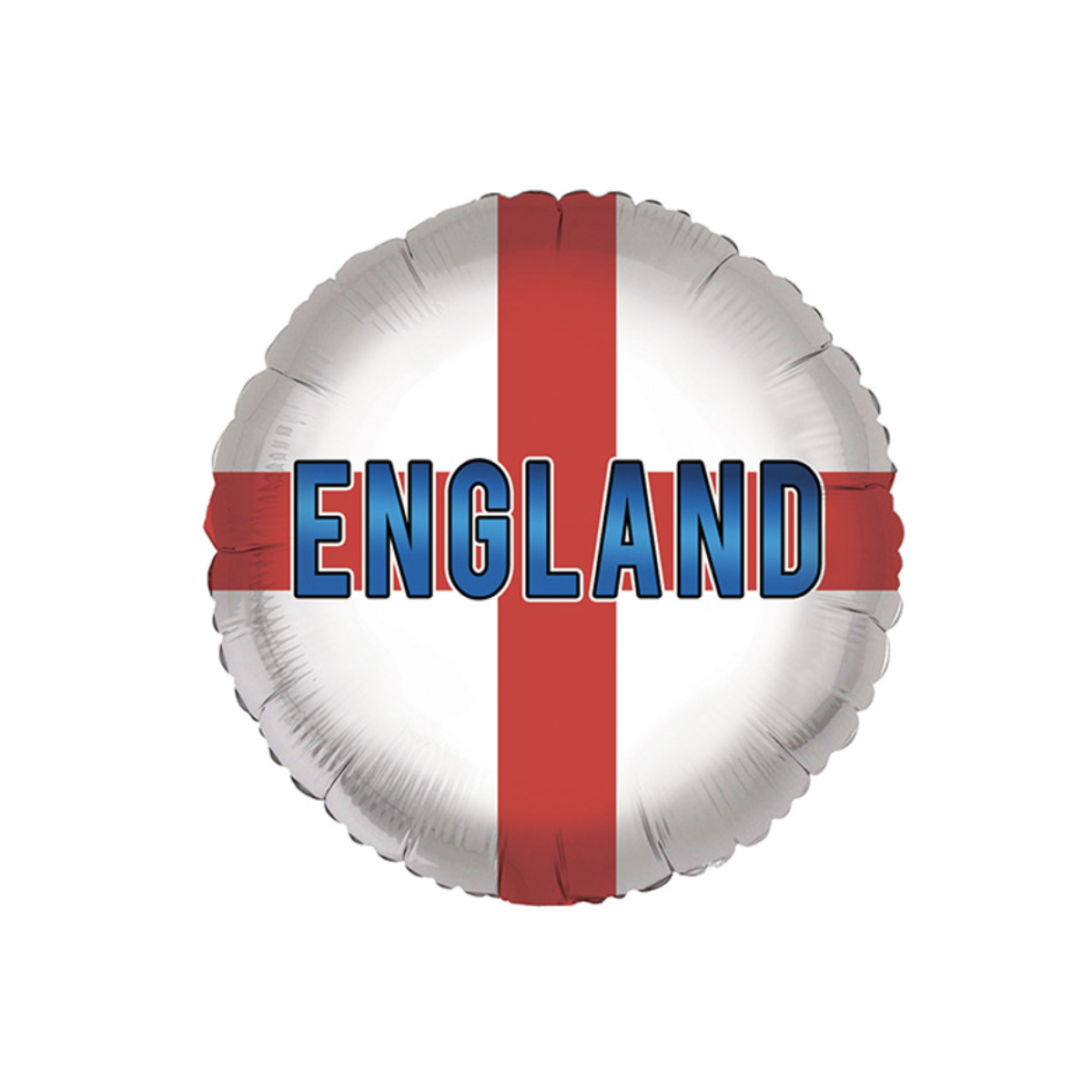 England Flag Round Foil Balloon - Inflated England Flag Round Foil Balloon - Inflated