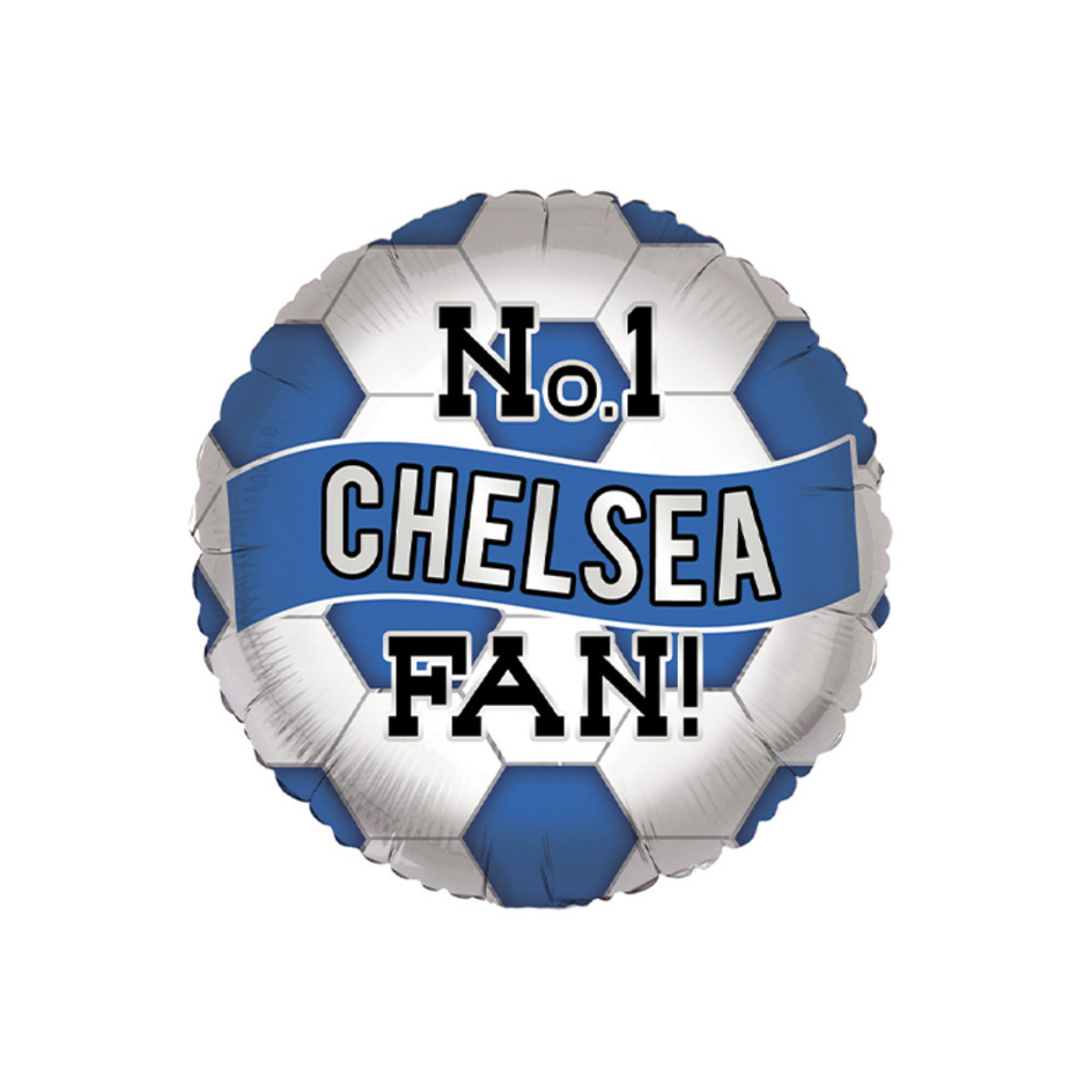 Football Chelsea Round Foil Balloon - Inflated Football Chelsea Round Foil Balloon - Inflated