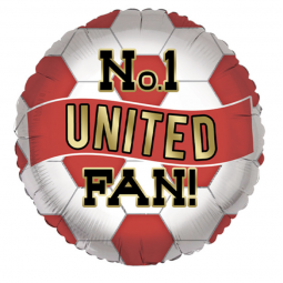 Football United Round Foil Balloon - Inflated