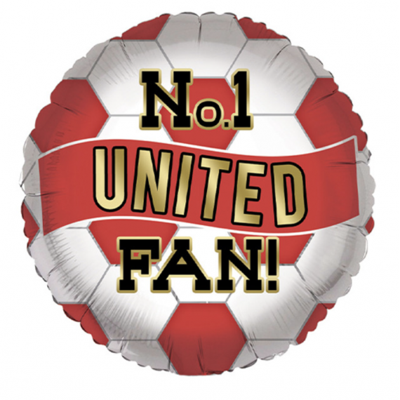 Football United Round Foil Balloon - Inflated Football United Round Foil Balloon - Inflated