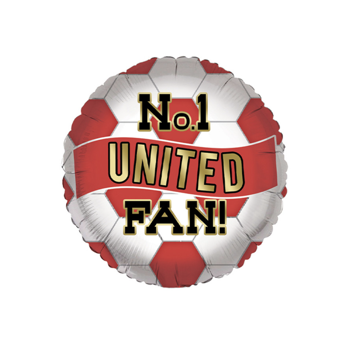Football United Round Foil Balloon - Inflated Football United Round Foil Balloon - Inflated