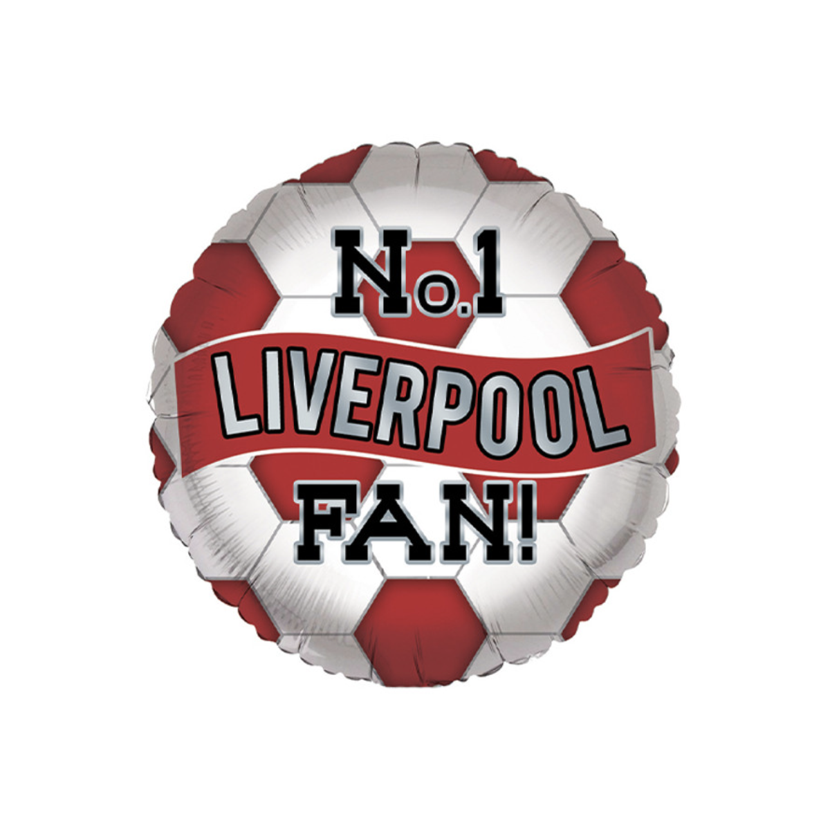 Football Liverpool Round Foil Balloon - Inflated Football Liverpool Round Foil Balloon - Inflated