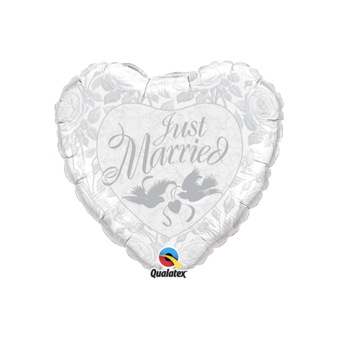 Just Married Giant Foil Balloon - Inflated