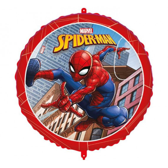 Spider-Man Round Foil Balloon - Inflated