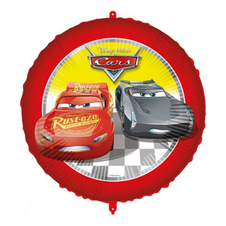 Cars Round Foil Balloon - Inflated