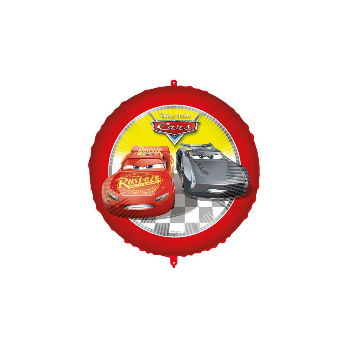 Cars Round Foil Balloon - Inflated Cars Round Foil Balloon - Inflated