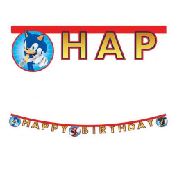 Sonic Happy Birthday Paper Letter Banner