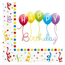 Happy Birthday Streamer Napkins