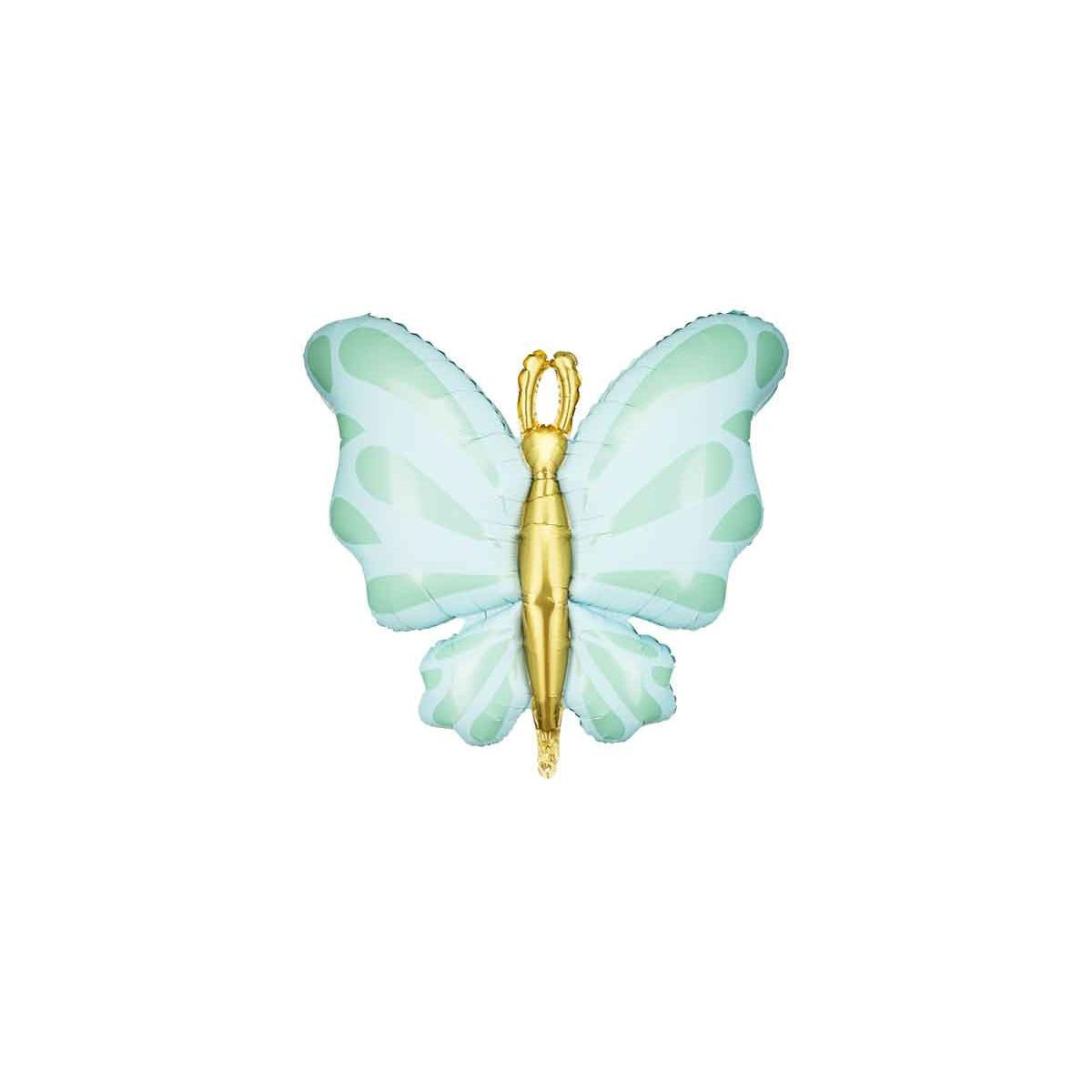Mint Butterfly SuperShape Foil Balloon - Inflated Mint Butterfly SuperShape Foil Balloon - Inflated