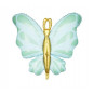Mint Butterfly SuperShape Foil Balloon - Inflated Mint Butterfly SuperShape Foil Balloon - Inflated