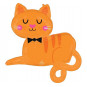 Orange Cat SuperShape Foil Balloon - Inflated Orange Cat SuperShape Foil Balloon - Inflated
