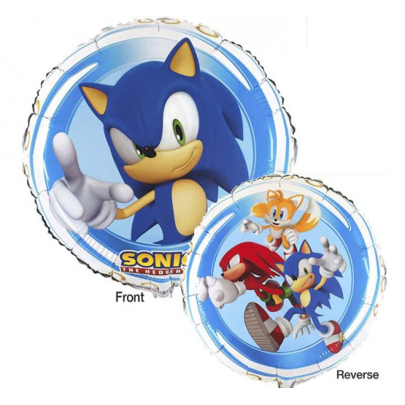 Sonic Round Foil Balloon - Inflated Sonic Round Foil Balloon - Inflated
