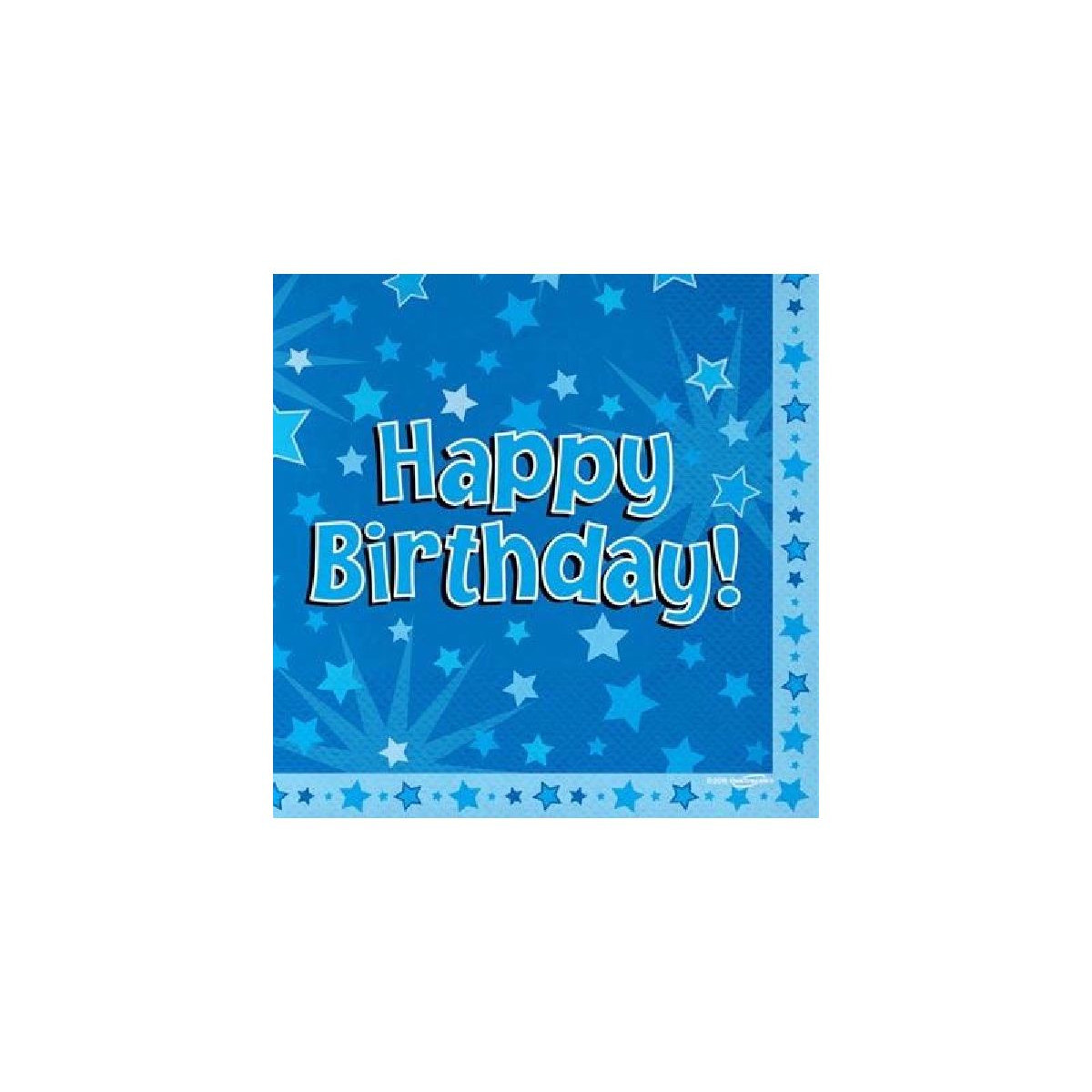 Blue Happy Birthday Napkins