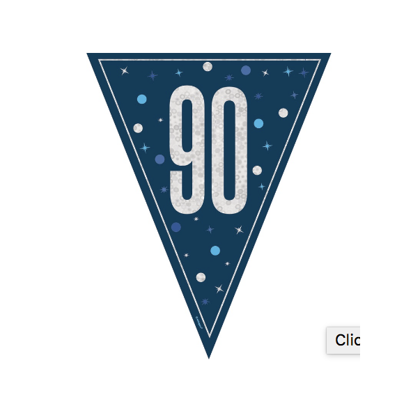 Blue 90th Birthday Plastic Bunting blue-90th-birthday-plastic-bunting