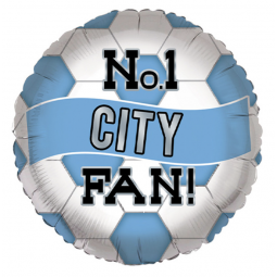 Football City Round Foil Balloon - Inflated