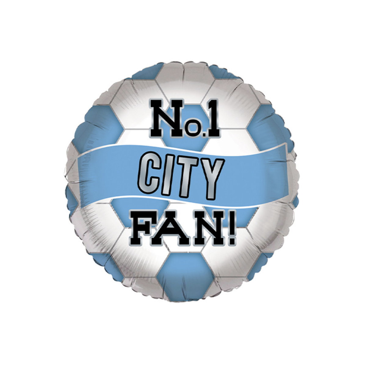 Football City Round Foil Balloon - Inflated Football City Round Foil Balloon - Inflated