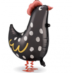 Hen Walking Pet Foil Balloon - Inflated