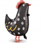 Hen Walking Pet Foil Balloon - Inflated Hen Walking Pet Foil Balloon - Inflated
