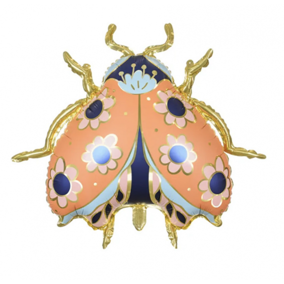 Boho Ladybug SuperShape Foil Balloon - Inflated