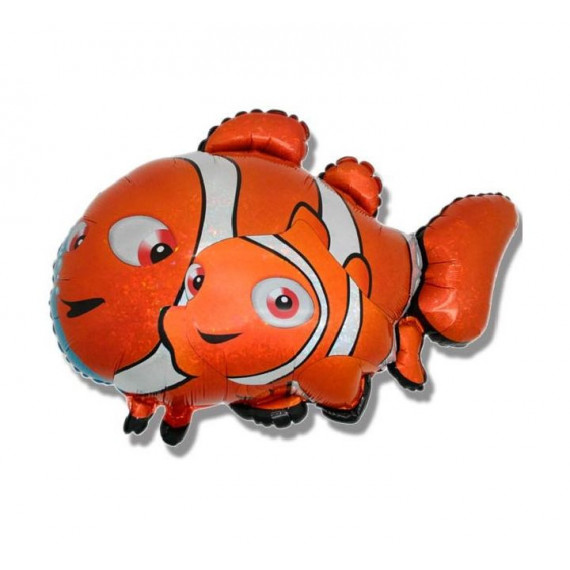 Clown Fish SuperShape Foil Balloon - Inflated