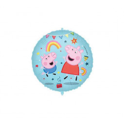 Peppa Pig Round Foil Balloon - Inflated
