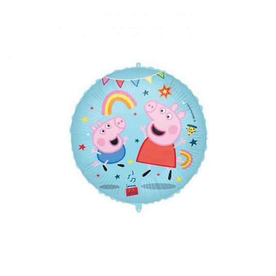 Peppa Pig Round Foil Balloon - Inflated