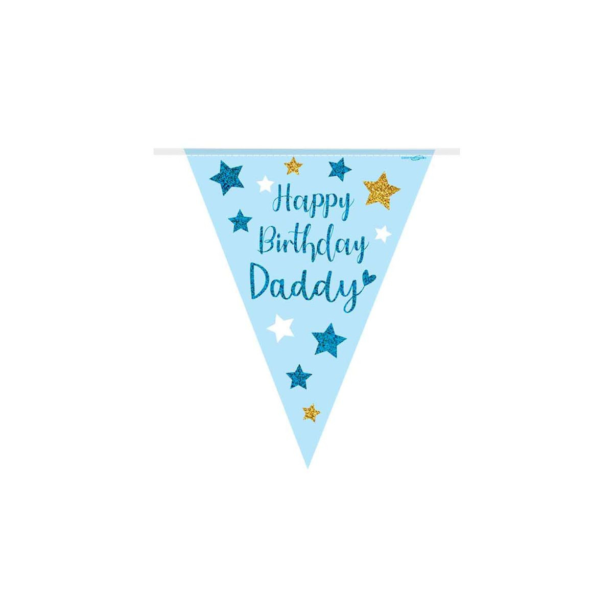 Blue Happy Birthday Daddy Plastic Bunting