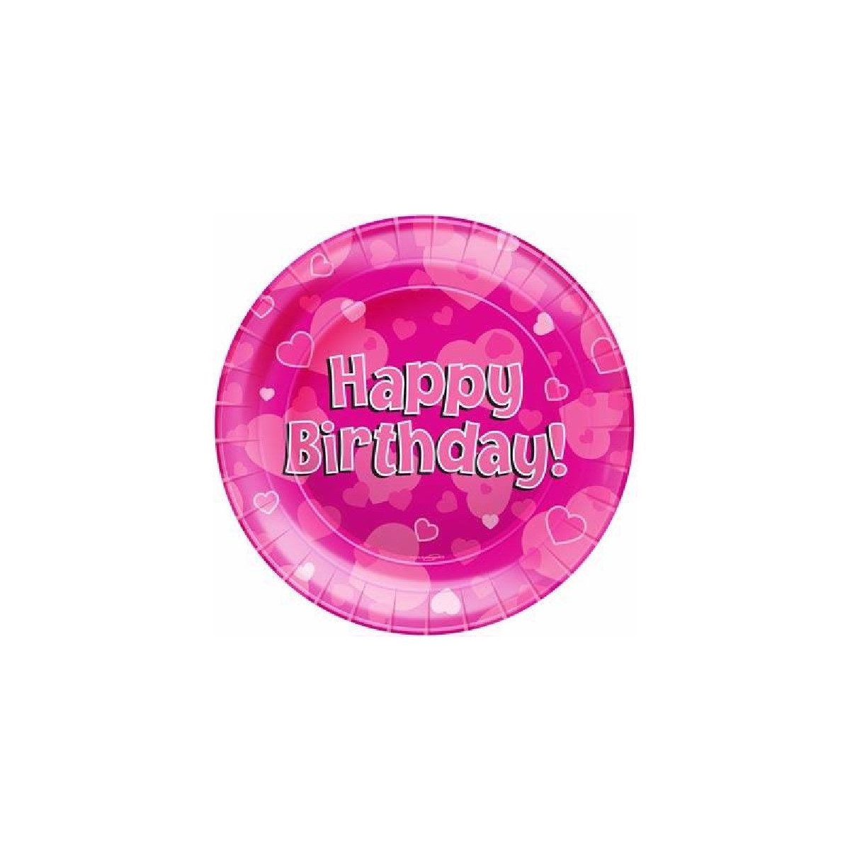 Pink Happy Birthday Plates