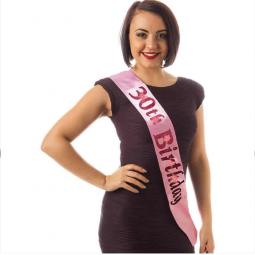Light Pink 30th Birthday Flashing Sash