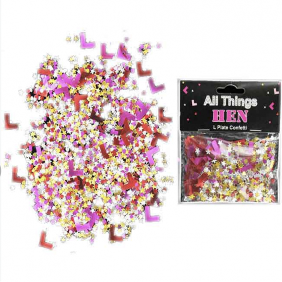 L Plate Hen Party Confetti L Plate Hen Party Confetti