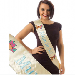 Yellow Mum To Be Sash