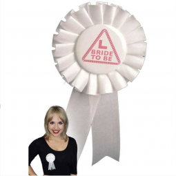 White Bride To Be Rosette