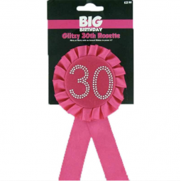 Hot Pink 30th Birthday Rosette