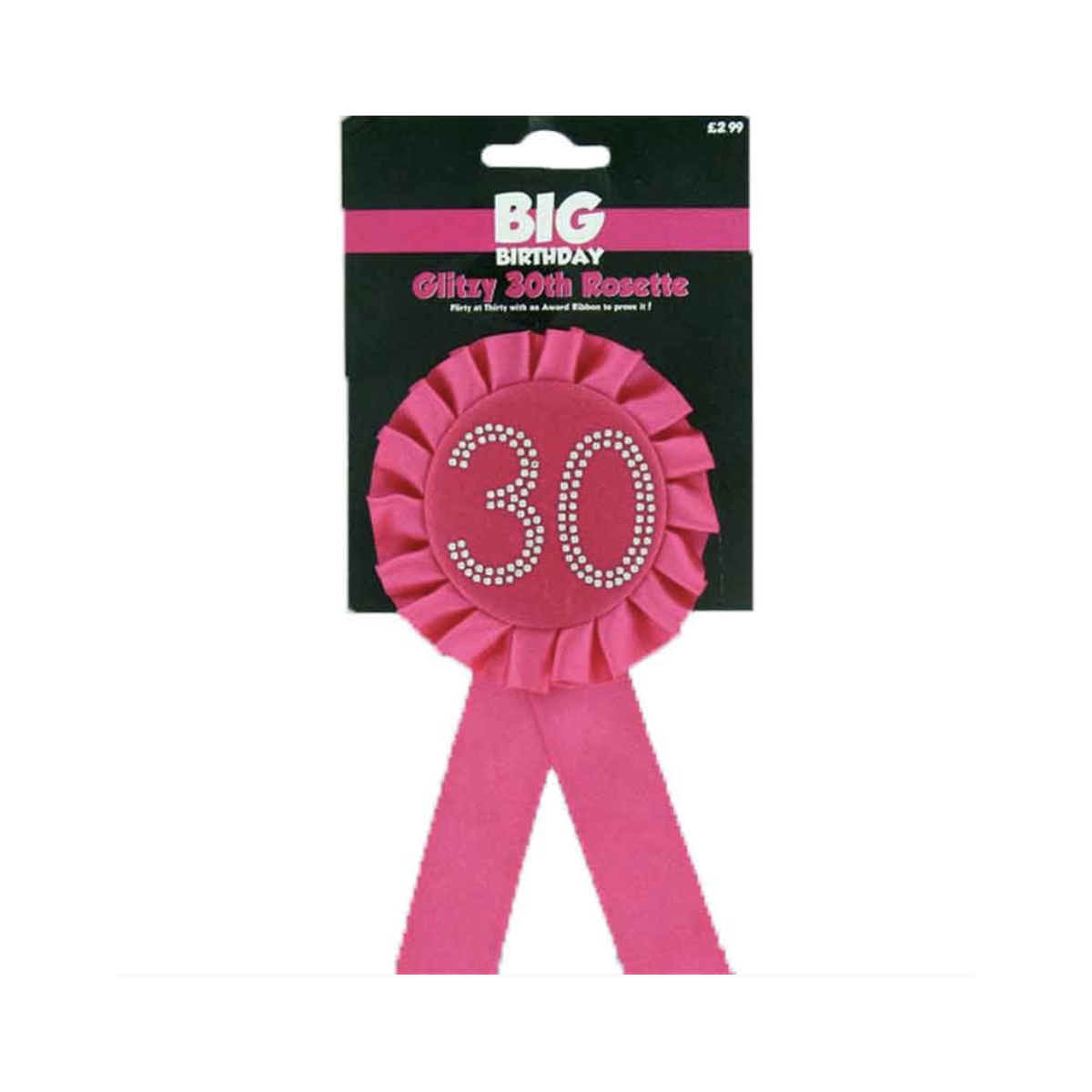 Hot Pink 30th Birthday Rosette