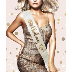 Cream Birthday Girl Sash