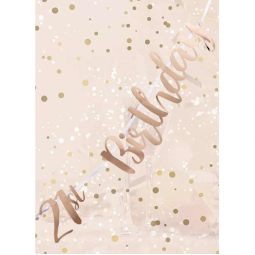 Rose Gold 21st Birthday Letter Banner
