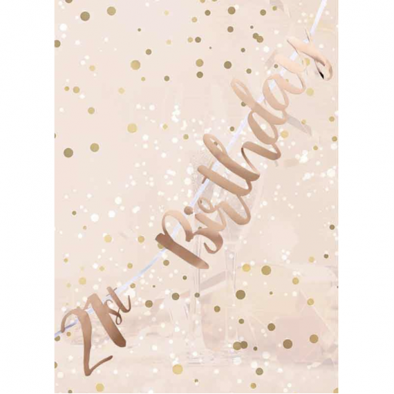 Rose Gold 21st Birthday Letter Banner